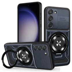 Custodia per Samsung Galaxy S23 S911, Techsuit, RuggedCam, Blu