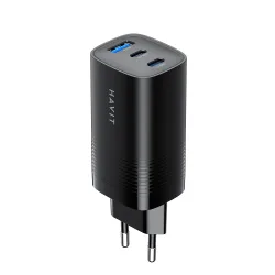 Caricabatterie Rete HAVIT UC20, 65W, 3A, 1 x USB-A - 2 x USB-C, Nero