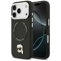 Custodia MagSafe per Apple iPhone 17 Pro Max, Karl Lagerfeld, Karl Pin, Nera