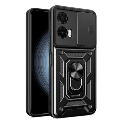 Custodia per Motorola Moto G35, Techsuit, CamShield, Nera