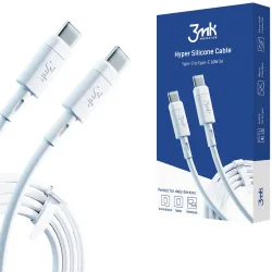 Cavo Dati e Ricarica USB-C - USB-C 3MK Hyper Silicone, 60W, 1m, Bianco