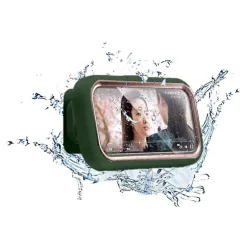 Custodia da Parete con Membrana Tattile Techsuit LC-999 per Telefono, Impermeabile, Verde Dorato