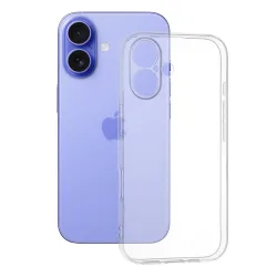 Custodia per Apple iPhone 16, Techsuit, Chiara, Trasparente