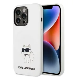 Custodia MagSafe per Apple iPhone 14 Pro, Karl Lagerfeld, Silicone Choupette, Bianca