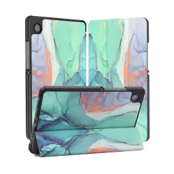 Custodia per Samsung Galaxy Tab A11 / Tab A9, Techsuit, FoldPro Green Time, Multicolore