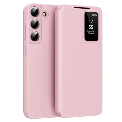 Custodia per Samsung Galaxy S22 5G S901, Techsuit, SmartView, Rosa