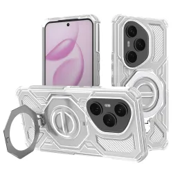 Custodia per Honor 400 Pro, Techsuit, Carbon Shield Pro, Bianca