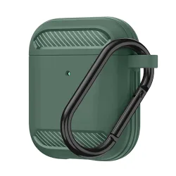 Custodia Techsuit Carbon per Apple AirPods Gen 2 / Gen 1, Verde