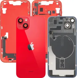 Copertura Batteria Apple iPhone 14 Plus, Con Scocca Centrale, Parti Complete, Rosso, Swap Premium