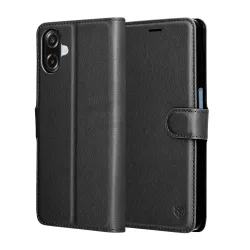 Custodia per Samsung Galaxy A07 4G A075, Techsuit, Leather Folio, Nera