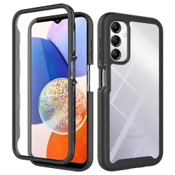 Custodia per Samsung Galaxy A14 A145 / A14 5G A146, Techsuit, Defense360 Pro, Nera