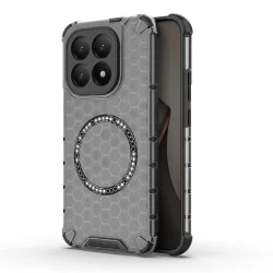 Custodia MagSafe per Xiaomi 15T, Techsuit, HoneyComb Shield, Nera