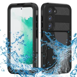 Custodia Waterproof per Samsung Galaxy S23 S911, ShellBox, Nera