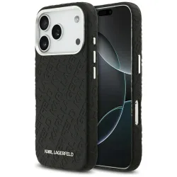 Custodia MagSafe per Apple iPhone 17 Pro Max, Karl Lagerfeld, FW Stamped Karl, Nera