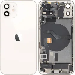 Copertura Batteria Apple iPhone 12, Con Scocca Centrale, Parti Complete, Bianco, Swap Premium