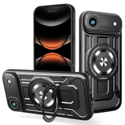 Custodia per Apple iPhone 17 Air, Techsuit, RuggedCam, Nera