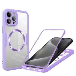 Custodia MagSafe per Apple iPhone 15 Pro Max, Techsuit, ColorVerse 360, Viola