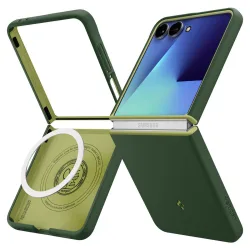 Custodia MagSafe per Samsung Galaxy Z Flip7 F766, Spigen, Caseology Nano Pop, Verde ACS11159