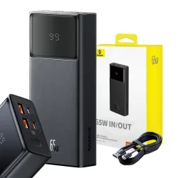 Batteria Esterna Baseus Star Lord, 20000mAh, 65W, QC + PD, 1 x USB-C - 2 x USB-A, Nera P10022906113-00