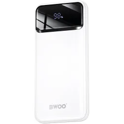 Batteria Esterna BWOO BO-P34, 10000mAh, 22.5W, QC + PD, 1 x USB-C - 2 x USB-A, Bianca