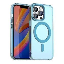 Custodia MagSafe per Apple iPhone 13 Pro Max, Techsuit, CandyCase, Blu