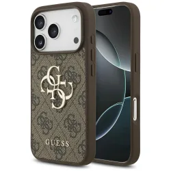 Custodia per Apple iPhone 17 Pro Max, Guess, 4G Big Logo, Marrone