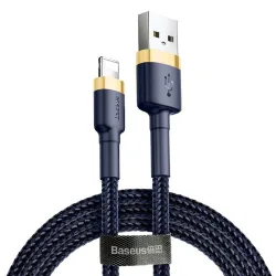 Cavo Dati e Ricarica USB-A - Lightning Baseus Cafule, 18W, 1m, Blu Dorato CALKLF-BV3
