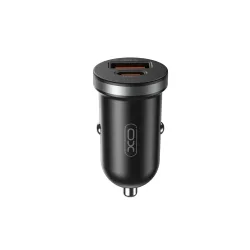 Caricabatterie Auto XO Design CC56, 30W, 3A, 1 x USB-A - 1 x USB-C, Nero