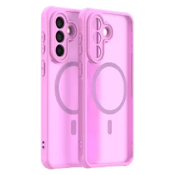 Custodia MagSafe per Samsung Galaxy A57 5G, Techsuit, HaloFrost II, Rosa
