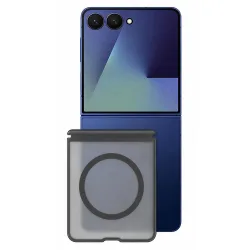 Custodia MagSafe per Samsung Galaxy Z Flip8 F776, Blueo, Skin Friendly Anti-Drop, Nero Satinato