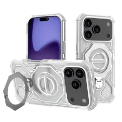 Custodia per Apple iPhone 17 Pro, Techsuit, Carbon Shield Pro, Bianca