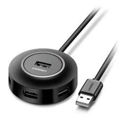 Hub USB UGREEN CR106, 4 x USB-A, 1m, Nero