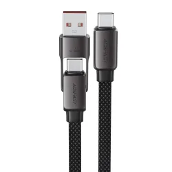 Cavo Dati e Ricarica USB-C - USB-A / USB-C Acefast C13-04, 60W, 1.2m, Nero