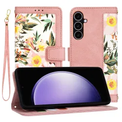 Custodia per Samsung Galaxy S23 FE S711, Techsuit, FlipCraft, Rosa