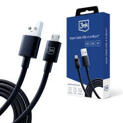 Cavo Dati e Ricarica USB-A - microUSB 3MK Hyper, 18W, 1.2m, Nero