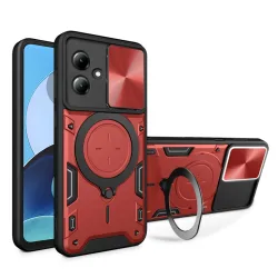 Custodia per Motorola Moto G14, Techsuit, CamGuard Pro, Rossa