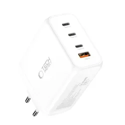 Caricabatterie Rete Tech-Protect NC200W-GAN, 200W, 5A, 1 x USB-A - 3 x USB-C, Bianco