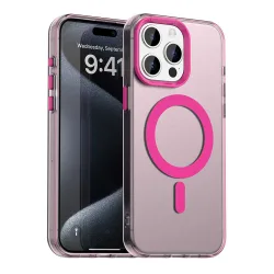 Custodia MagSafe per Apple iPhone 15 Pro Max, Techsuit, CandyCase, Rosa