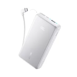 Batteria Esterna Anker Zolo, 20000mAh, 22.5W, QC + PD, 1 x USB-A - 2 x USB-C, Bianca A110EH21