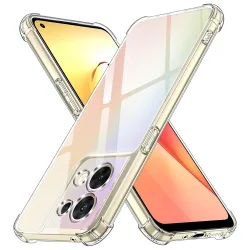 Custodia per Oppo Reno8, Techsuit, Shockproof Clear, Trasparente