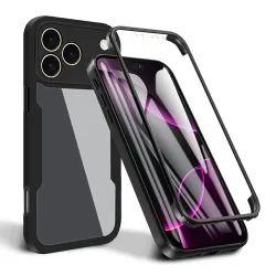 Custodia per Apple iPhone 17 Pro Max, Techsuit, ColorVerse 360, Nera