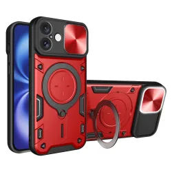 Custodia per Apple iPhone 16, Techsuit, CamGuard Pro, Rossa