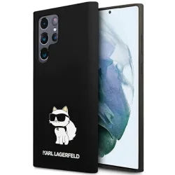 Custodia per Samsung Galaxy S24 Ultra S928, Karl Lagerfeld, Silicone Choupette NFT, Nera