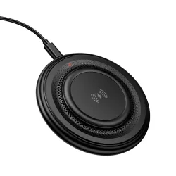 Caricabatterie Wireless Borofone BQ40 Crown, 15W, 1.67A, Nero
