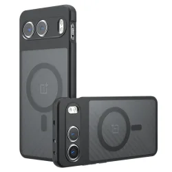 Custodia MagSafe per OnePlus Nord 4, Techsuit, PureFrost, Nero Satinato