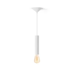 Philips Pacchetto: Corda Larga Bianca Per Lampadine Filament + Lampadina A Filament Edison St72 Bianco Caldo-freddo