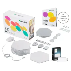 Philips Wall Panel Hexagon Starter Set (15 Panels) + Philips Hue Wall Light Module