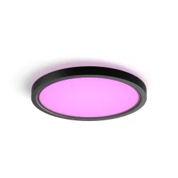 Philips Hue White & Color Ambiance Plafoniera Da Soffitto Tento Wca Led Rotonda Da 29,1 Cm, Nero - Nero