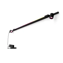 Philips Hue White & Color Ambiance Perifo Kit 2 Faretto Spot, 1 Tubo Luminoso Compatto Per Parete - Nero