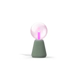 Philips Set: Lampada Lightguide Globo E27 + Base Per Lampada Da Tavolo Stampata In 3d - Colore Salvia
